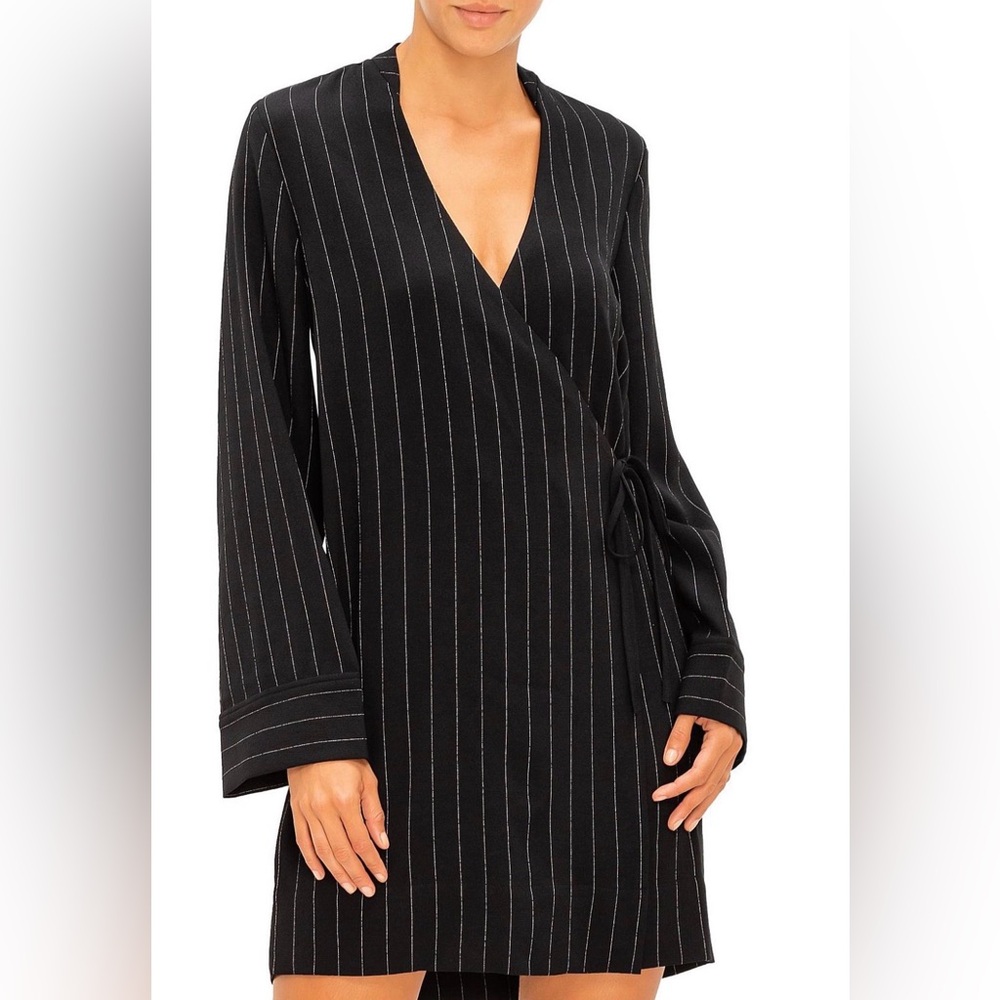 NWOT GANNI Black Pinstripe Blazer Dress SZ 32